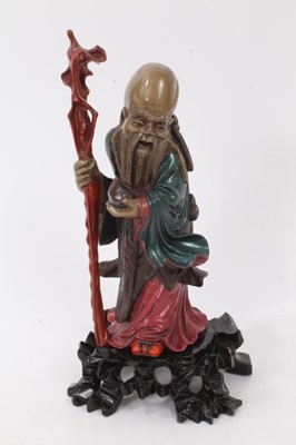 Lot 888 - Chinese Foochow lacquer figure of an Immortal