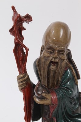 Lot 888 - Chinese Foochow lacquer figure of an Immortal