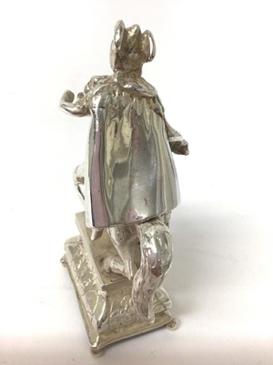 Lot 445 - Dutch silver knight on a horse figure