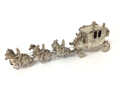 Lot 446 - Dutch silver Royal coach and horses