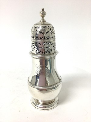 Lot 447 - George I Britannia standard silver sugar castor