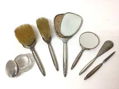 Lot 460 - American sterling silver dressing table set