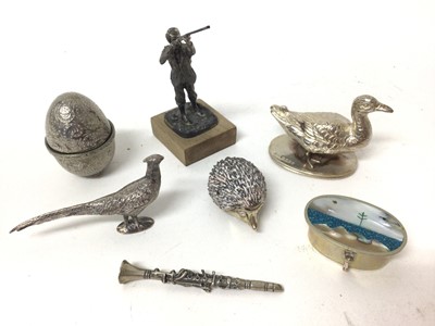 Lot 449 - Group of silver miniatures