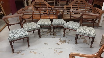 Lot 859 - Six Victorian dining chairs