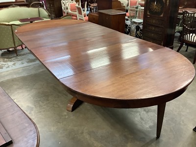 Lot 1367 - 19th century Dutch mahogany extending dining table.