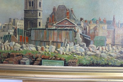 Lot 1288 - Francis Ives Naylor, oil on canvas, London bomb site