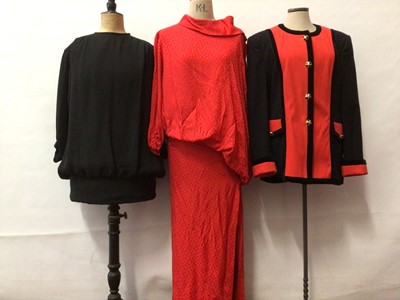 Lot 2126 - Group of designer and other ladies clothing including Susan Small, Anna Valentine, Frank Usher, Escada etc.