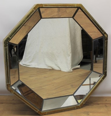 Lot 1366 - Octagonal mirror in the manner of Maison Bagues.