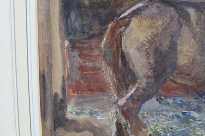 Lot 922 - *Sir Alfred Munnings watercolour - "The Willing Slave", signed and dated 1905, in glazed gilt frame