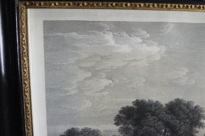 Lot 1202 - Wilhelm Friedrich Gmelin (1760-1820) engraving after Claude Lorrain - Il Molino Di Claudio, 1804, 56cm x 68cm, in glazed ebonised frame