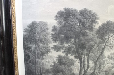 Lot 1202 - Wilhelm Friedrich Gmelin (1760-1820) engraving after Claude Lorrain - Il Molino Di Claudio, 1804, 56cm x 68cm, in glazed ebonised frame