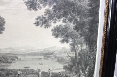 Lot 1202 - Wilhelm Friedrich Gmelin (1760-1820) engraving after Claude Lorrain - Il Molino Di Claudio, 1804, 56cm x 68cm, in glazed ebonised frame