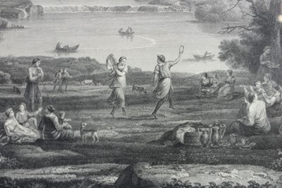 Lot 1202 - Wilhelm Friedrich Gmelin (1760-1820) engraving after Claude Lorrain - Il Molino Di Claudio, 1804, 56cm x 68cm, in glazed ebonised frame