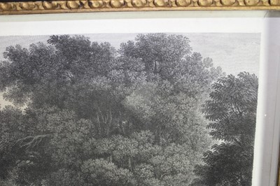 Lot 1202 - Wilhelm Friedrich Gmelin (1760-1820) engraving after Claude Lorrain - Il Molino Di Claudio, 1804, 56cm x 68cm, in glazed ebonised frame