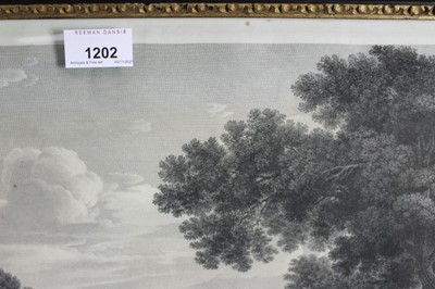 Lot 1202 - Wilhelm Friedrich Gmelin (1760-1820) engraving after Claude Lorrain - Il Molino Di Claudio, 1804, 56cm x 68cm, in glazed ebonised frame