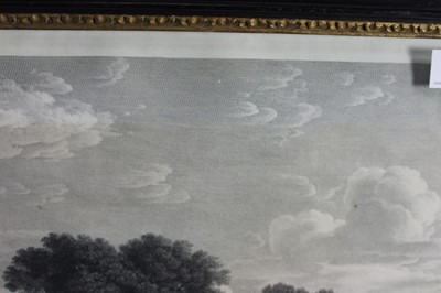 Lot 1202 - Wilhelm Friedrich Gmelin (1760-1820) engraving after Claude Lorrain - Il Molino Di Claudio, 1804, 56cm x 68cm, in glazed ebonised frame
