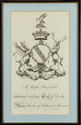 Lot 1164 - Joseph Edmondson after Sir William Segar, group of engravings from Baronagium Genealogicum, published 1764, each 43cm x 24cm, in glazed frames