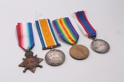 Lot 828 - First World War and later Naval Long Service and Good conduct medal group comprising 1914 - 15 Star, War and Victory medals named to SS. 115411. J.H. Langford. STO. 1. .R.N., together with a George...