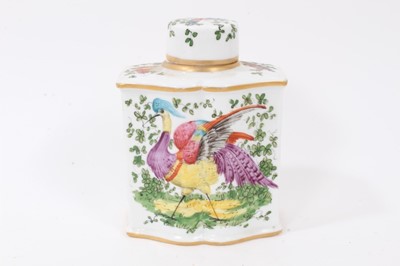 Lot 271 - Continental porcelain tea caddy and cover