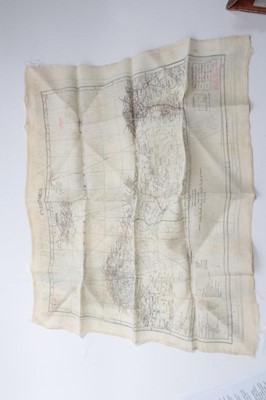 Lot 898 - Second World War silk escape map of Cyrenacia, Italy and the Mediterranean