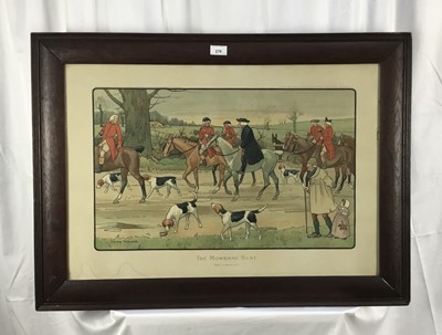 Lot 276 - Victor Venner - The Mowbray Hunt, together with four further hunting prints