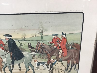 Lot 276 - Victor Venner - The Mowbray Hunt, together with four further hunting prints