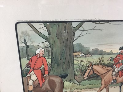 Lot 276 - Victor Venner - The Mowbray Hunt, together with four further hunting prints