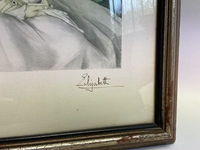 Lot 66 - H.R.H. Elizabeth Duchess of York (later H.M. Queen Elizabeth The Queen Mother) signed presentation portrait print of The Duchess by Savey Sorine 1923 signed in ink on mount 'Elizabeth' in original...
