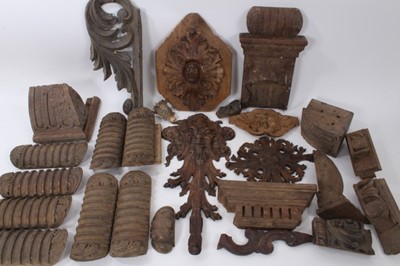 Lot 878 - Box of various wooden carvings