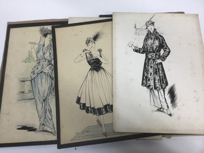 Lot 228 - Collection of 1920's fashion illustrations by Mary Foster in folio