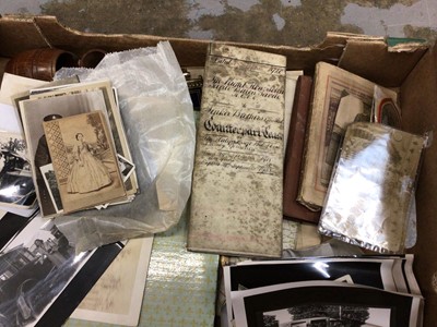 Lot 38 - One box containing photographs, ephemera and sundry items