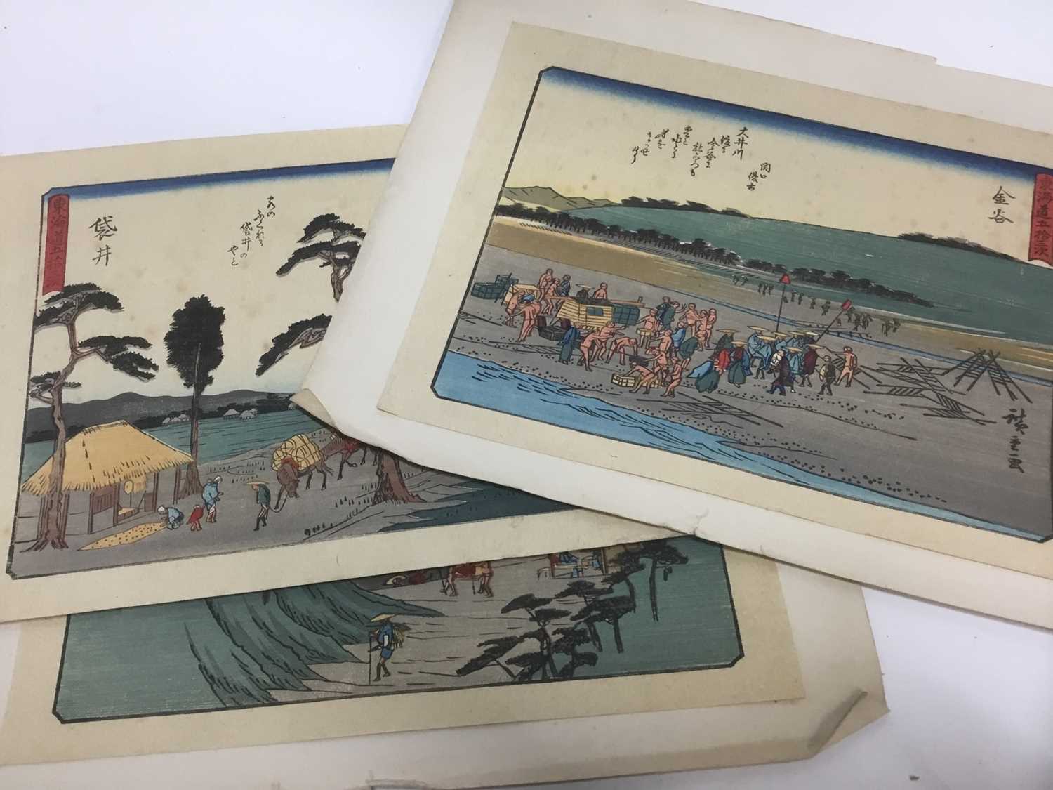 Lot 297 - Three Japanese woodblock prints circa. 1900