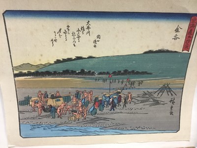 Lot 297 - Three Japanese woodblock prints circa. 1900