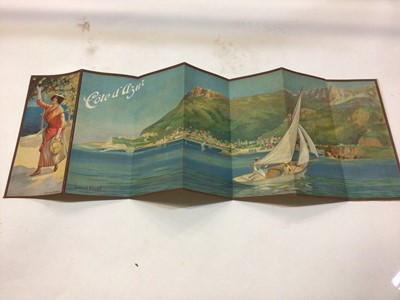 Lot 1401 - Leonard Newell original folding promotional leaflet for the Cote De Azure