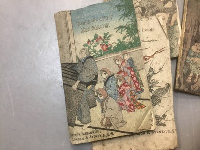 Lot 1733 - Five Japanese Fairytales books circa. 1890 with woodblock illustrations