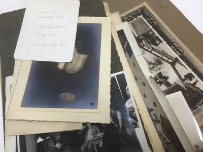 Lot 229 - Fred Ellwell archive of photographs of him, his works and home,  to include a signed Munnings Christmas card dated 1950