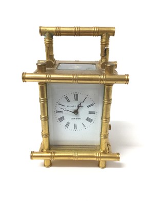 Lot 702 - Victorian miniature bamboo style carriage clock