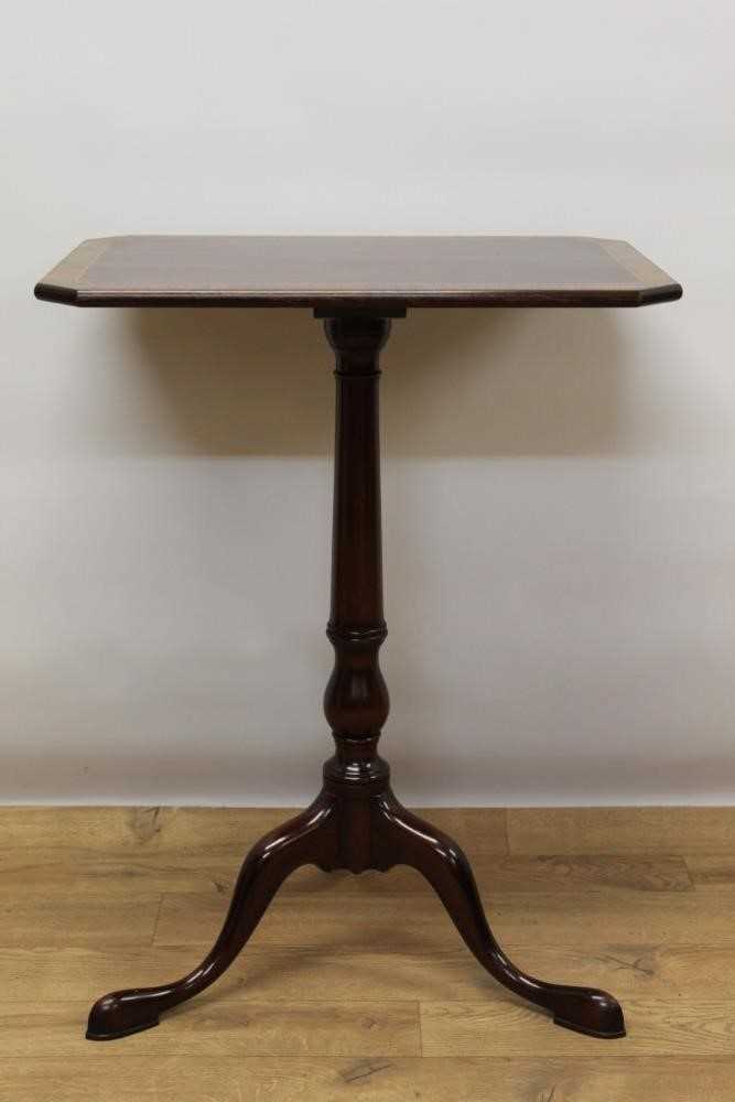 Lot 1395 - Georgian style mahogany and rosewood crossbanded wine table by Redman & Hales