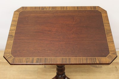 Lot 1395 - Georgian style mahogany and rosewood crossbanded wine table by Redman & Hales