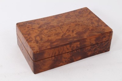 Lot 860 - Burr yewwood cigar box