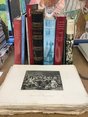 Lot 1097 - Books - Hogarth (William, 1697-1764) to include: 'The Works of William Hogarth in a Series of Engravings: with Descriptions and A Comment on Their Moral Tendency, by t...