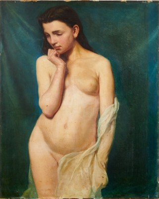 Lot 1214 - Attributed to Gustav Wertheimer, standing nude