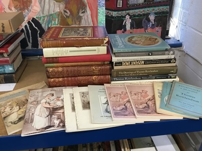 Lot 1100 - Books - a good collection of Thomas Rowlandson (1757-1827) related books and catalogues to include; Volumes I and II of 'Rowlandson the Caricaturist, A Selection from his Works with Anecdotal Descr...