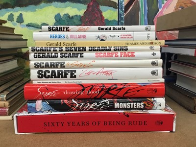 Lot 1101 - Books - Scarfe, Gerald (b.1936) a good collection to include: 'Scarfe: Sixty Years of Being Rude', London: Little Brown, 2019, in slip cover; 'Scarfe: Monsters, How...