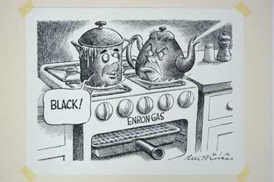 Lot 1063 - *Peter Brookes (b. 1943) pen and ink 'Enron Gas', signed and dated 30/1/02