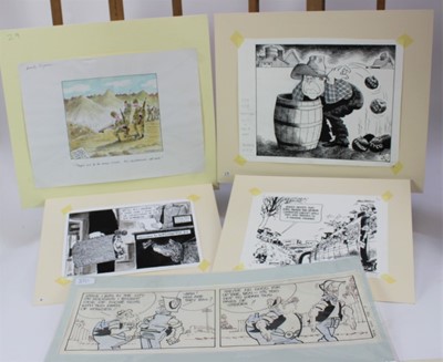 Lot 1073 - Group of original cartoons, to include Martin Rowson (b. 1959) pen and wash - Welcome to Washington D.C., 19 x 28cm, pen and wash by Cookson for teh Daily Express - 'They're not too far away Colone...