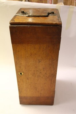 Lot 2468 - Microscope in mahogany case by Stanley