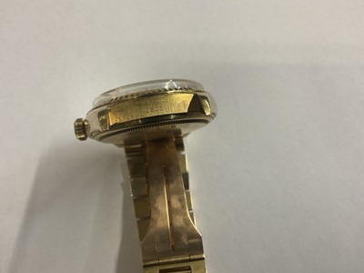 Lot 636 - Gentlemen's Rolex 18ct gold Oyster Perpetual Day Date wristwatch with circular gold dial, applied baton hour markers in Oyster case on 18ct yellow gold Jubilee bracelet with deployment clasp. Seria...