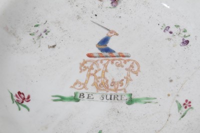 Lot 282 - Collection of Oriental porcelain, including two 18th century Chinese armorial dishes, 18th century blue and white dish, two 19th century blue and white dishes, two Chinese vases and two Japanese di...