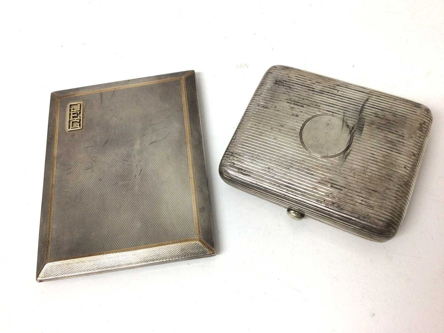 Lot 438 - Art Deco silver cigarette case within Asprey